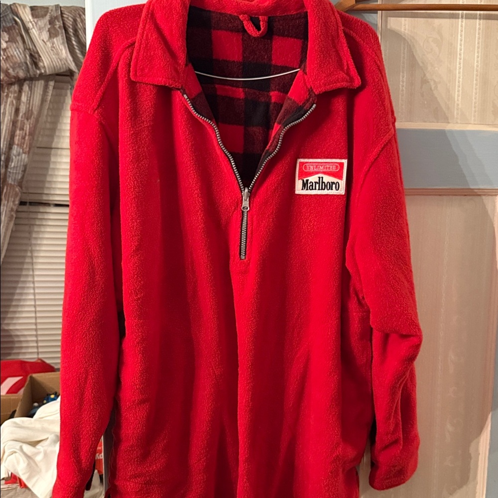Marlboro Red Half-Zip Fleece Jacket